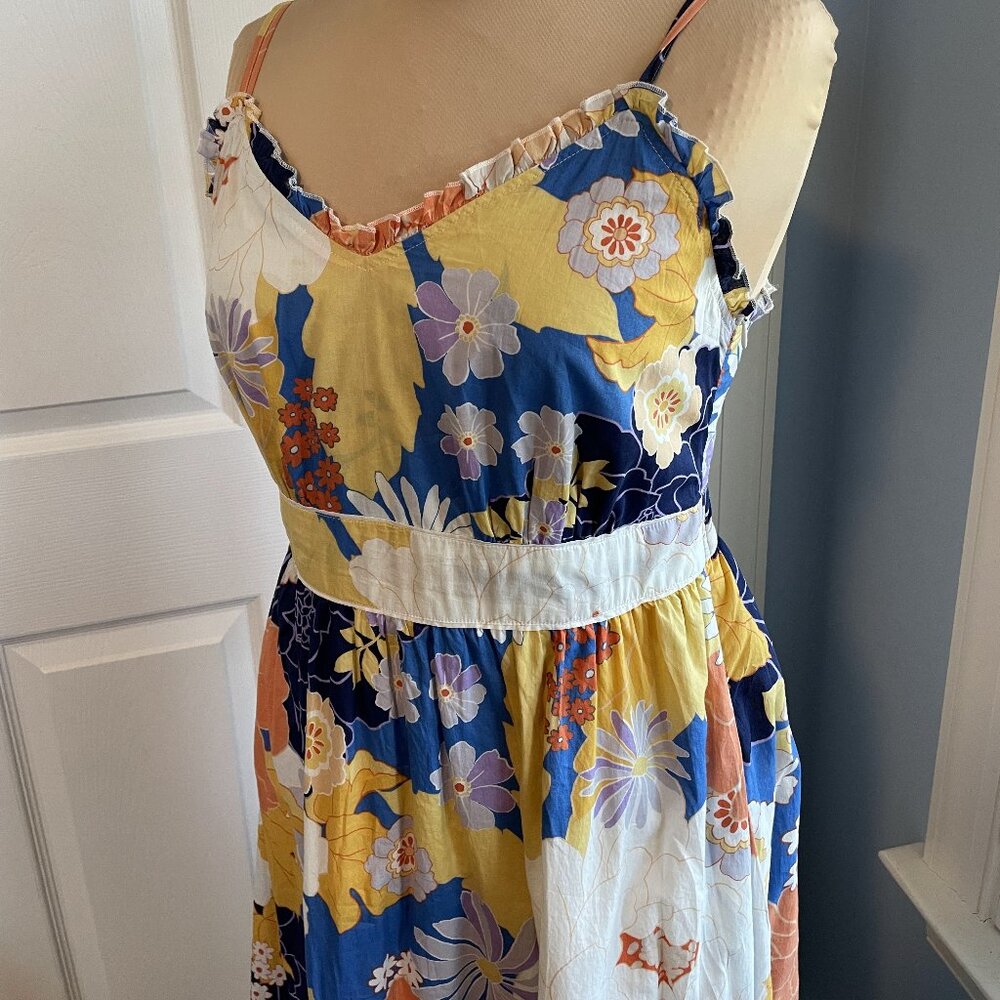 Fat Face Dress Womens Medium Floral Sleeveless Flowy Boho Romantic Sundress